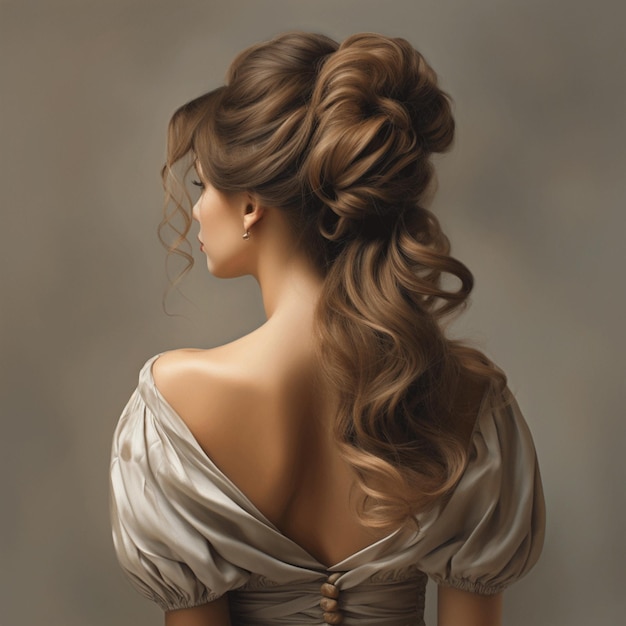 woman hair style from back side