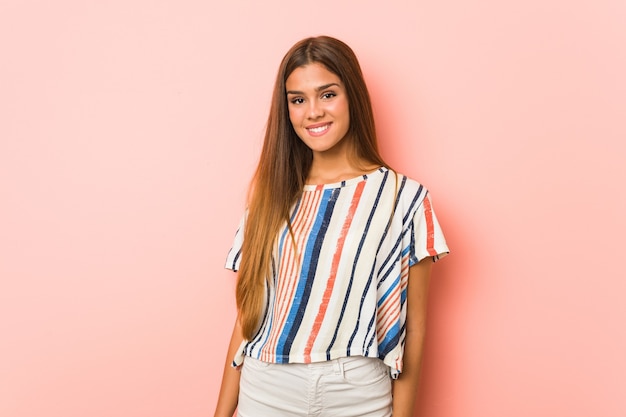 Woman happy smiling in studio