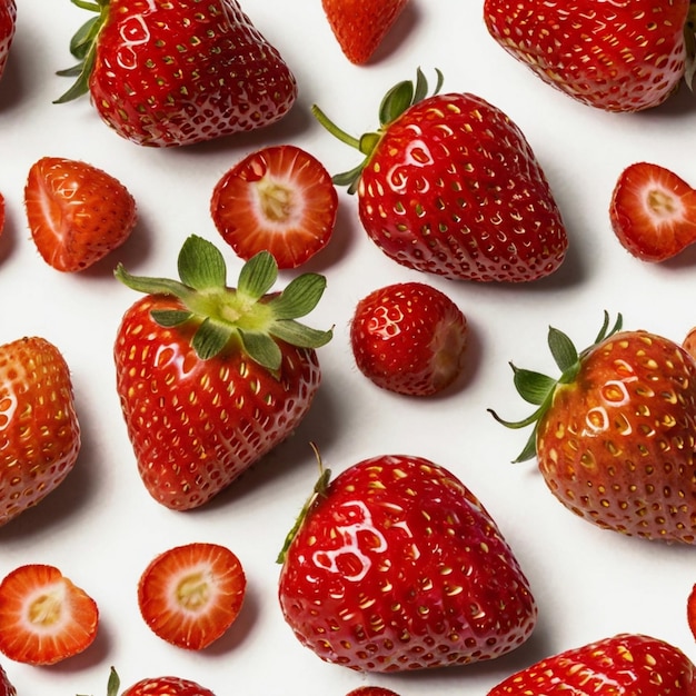 A woman harvesting a strawberry