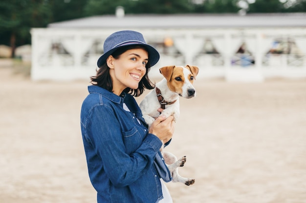 Woman and her pet