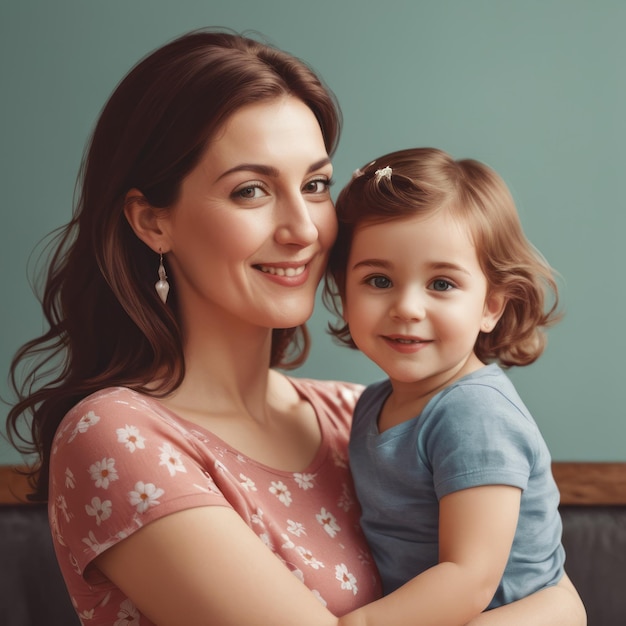 a woman holding a baby and smiling with a baby on her lap