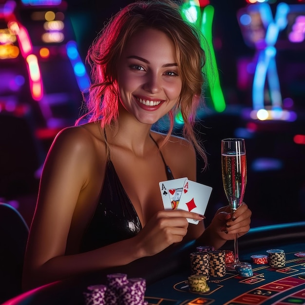 a woman holding a card that says  im a fan  on it