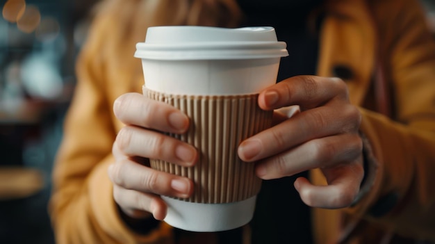 Woman Holding a Coffee Cup