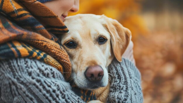 Woman Holding Dog in Arms