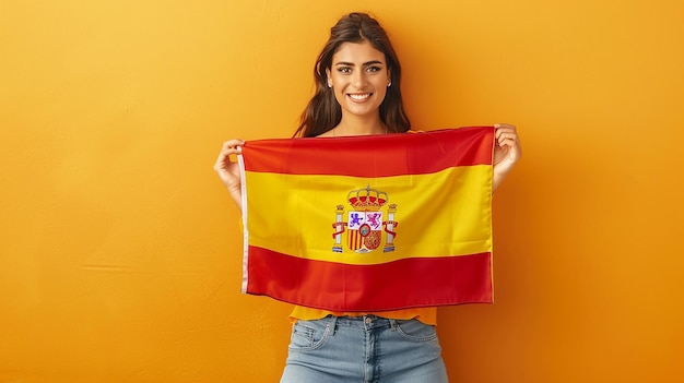 Photo a woman holding a flag that says  germany  on it