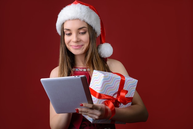 Woman holding gift in hands