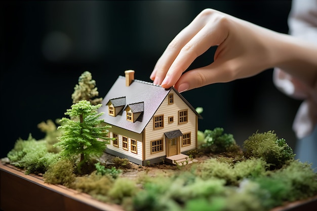 Woman Holding House Key Office