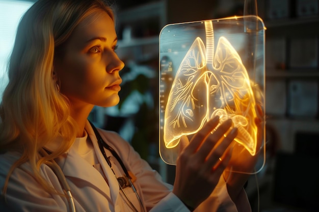 Photo a woman holding a medical device with a butterfly on it