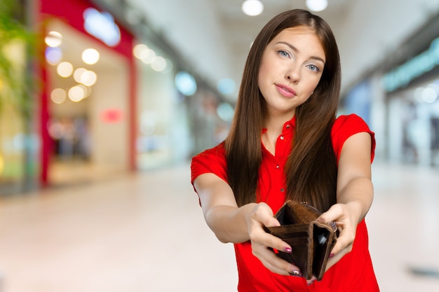 Woman holding money