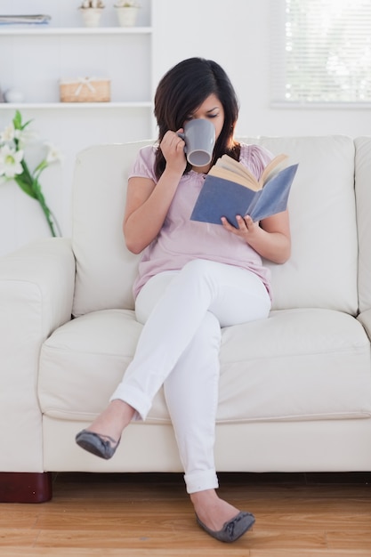 Woman holding a mug