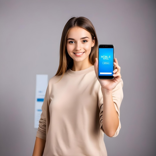 a woman holding a phone that says the time is 10 00