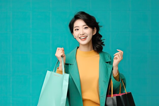 woman holding shopping bag