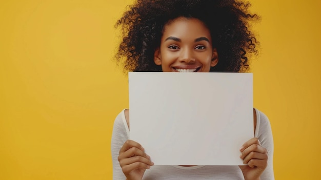 a woman holding up a blank paper that says quot im not sure if its a good idea quot