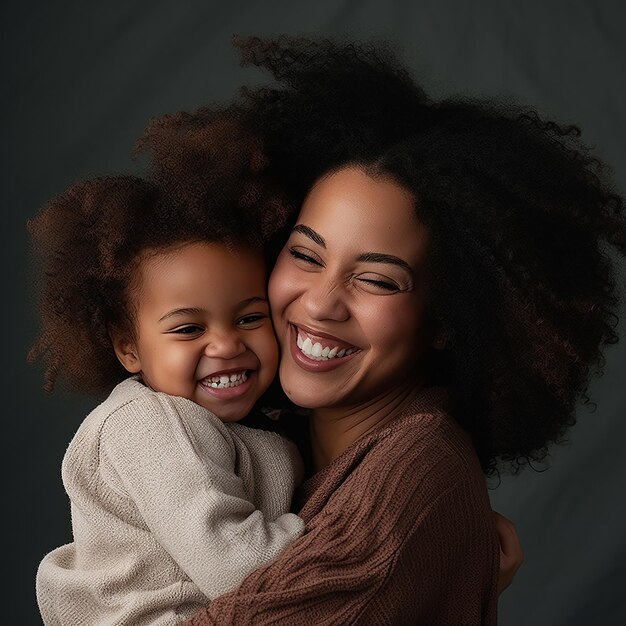 a woman hugging a child