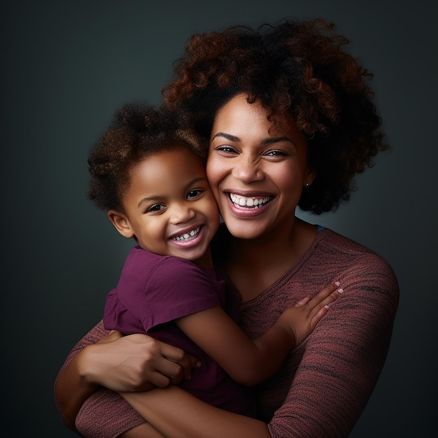 a woman hugging a child