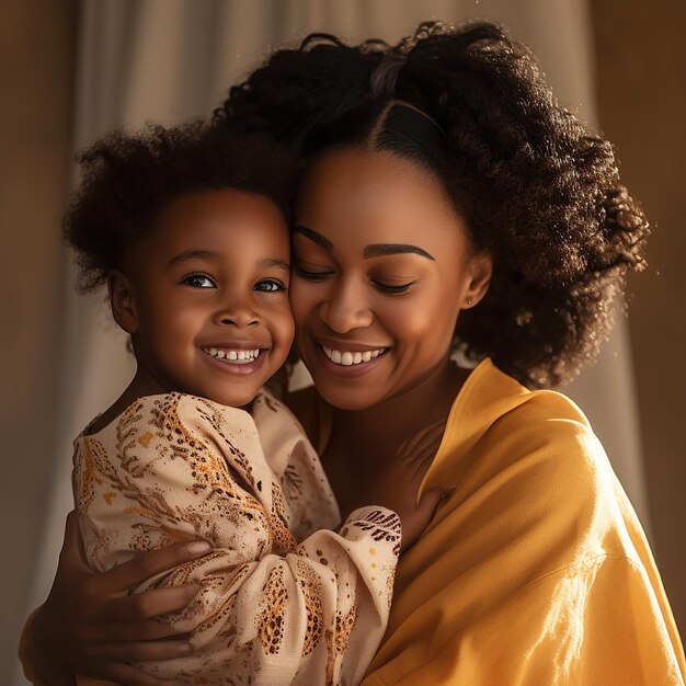 a woman hugging a child