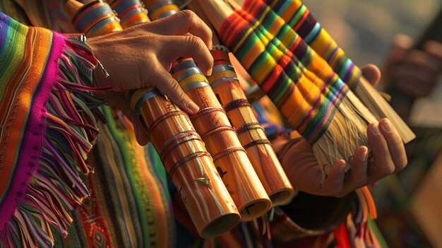 Photo a woman is holding a bunch of drums in her hands