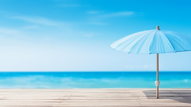 a woman is sitting on a dock with an umbrella over her head