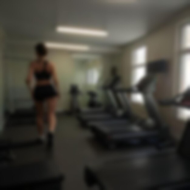 a woman is walking on a treadmill in a gym