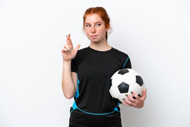 Woman over isolated background