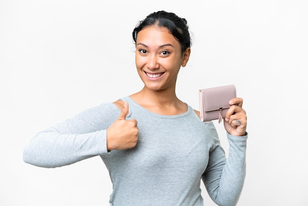 Woman over isolated background