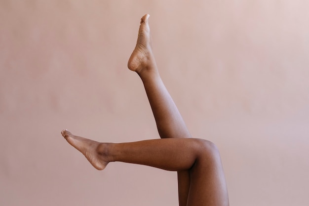 Woman legs up in the air