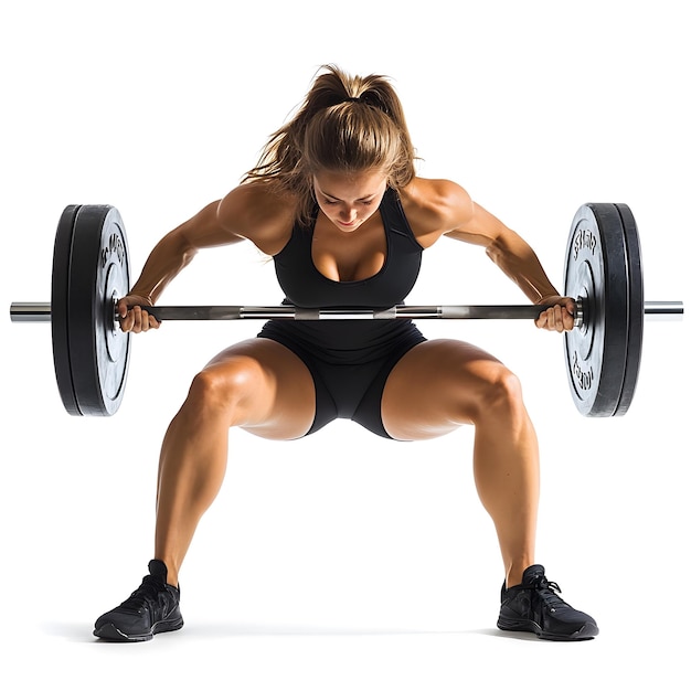 a woman lifting weights with the words quot no quot on the back