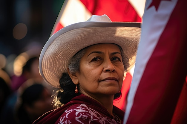 A woman and Mexican flag independence of Mexico Independencia de Mxico