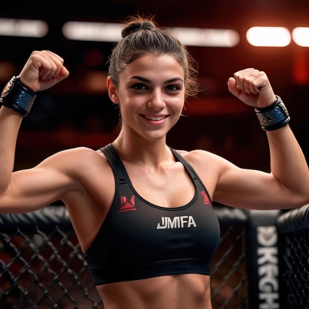 woman mma fighter smiling