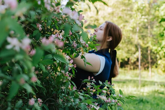 woman on nature