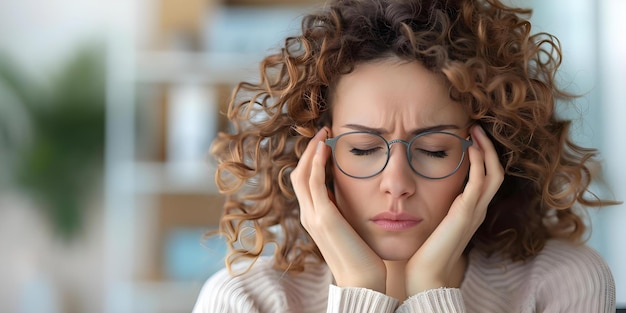 Woman overwhelmed with work or studying for an exam Concept Stress Management Study Strategies WorkLife Balance Coping Techniques Mental Health