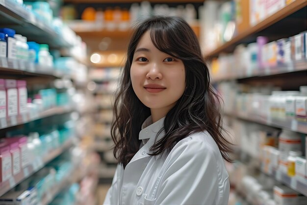 Woman Pharmacist Stands Confidently