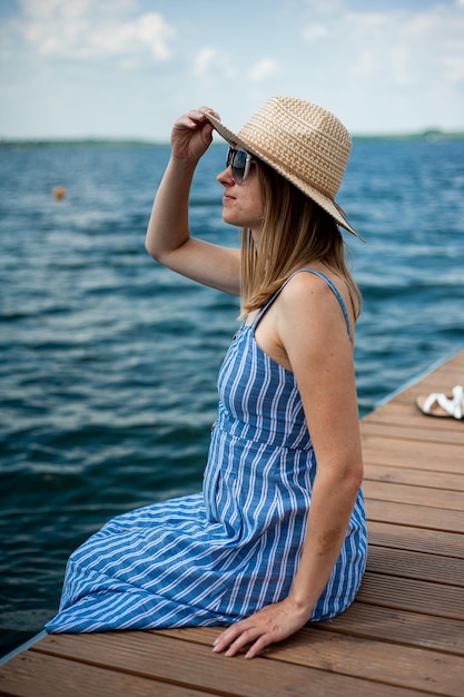 Woman on the pier