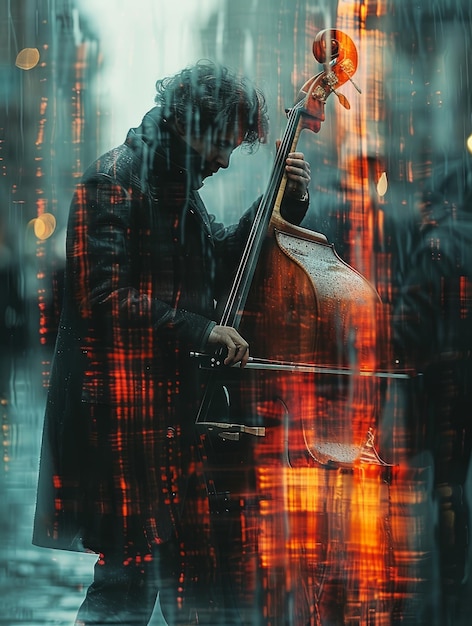 woman playing cello