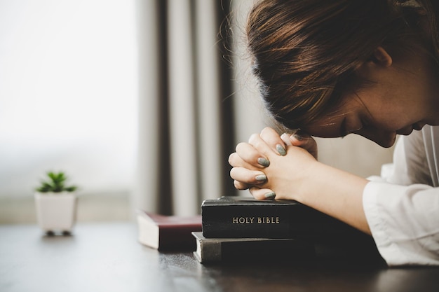 A woman praying worship believe