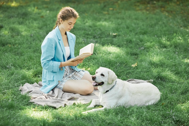 Woman Reading in Park