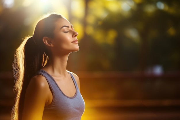 Woman Relaxing in Sun