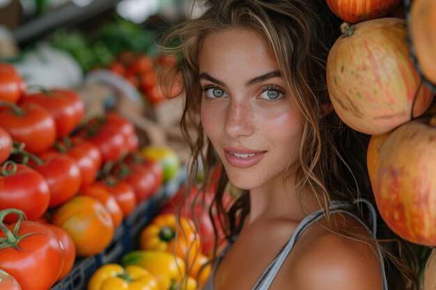 woman selling vegetables