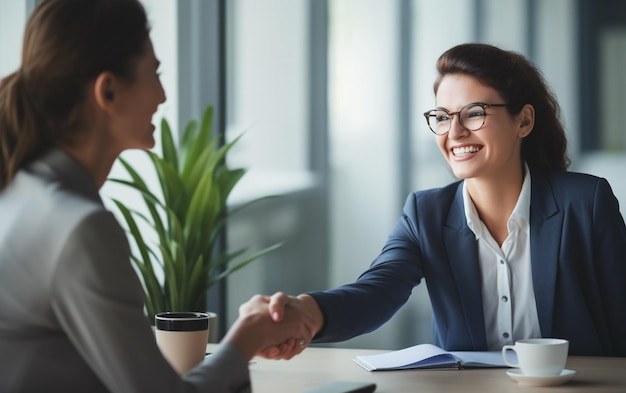 a woman shaking hands with a man shaking hands with a woman shaking her hand