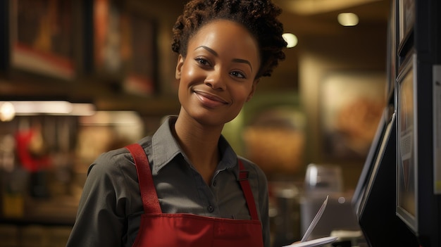 Woman shop assistant