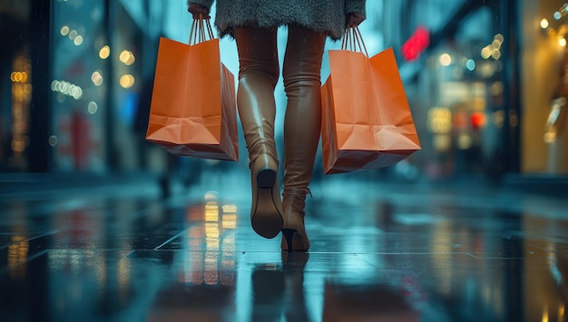 Woman Shopping in the City