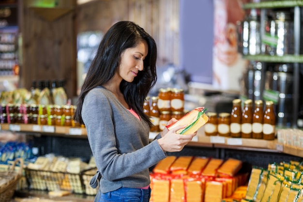 Woman shopping for grocery