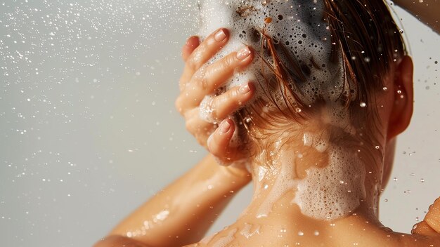 Photo a woman in the shower