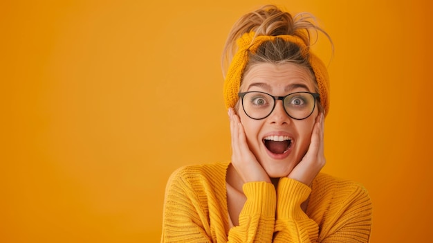 Woman Showing Excited Expression