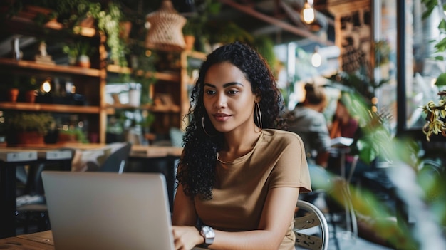 a woman sits in a chair with a laptop and the words  free  on the screen