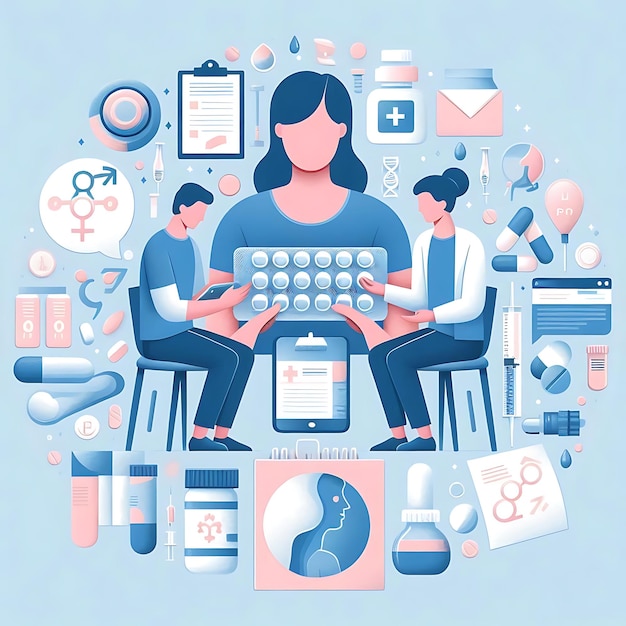 a woman sits in a circle with many items including a woman with a laptop and a lot of things in the background