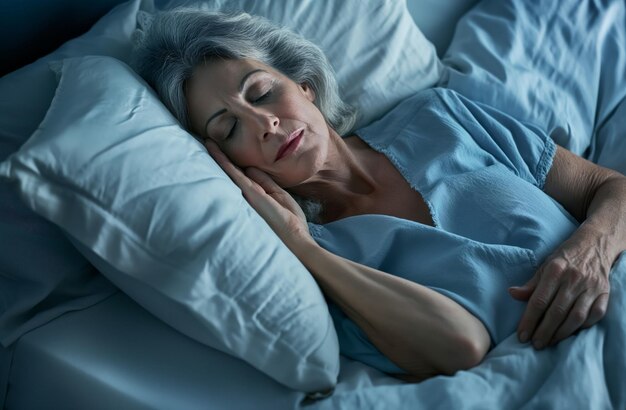 Photo woman sleeping in bed