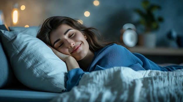 Woman Sleeping in Bed