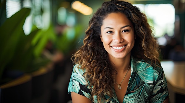 a woman smiling at camera