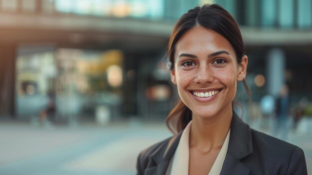 a woman smiling with a smile that says  she is smiling